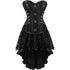 Machinery Steampunk Corset Womens Party Costume Skirt Set