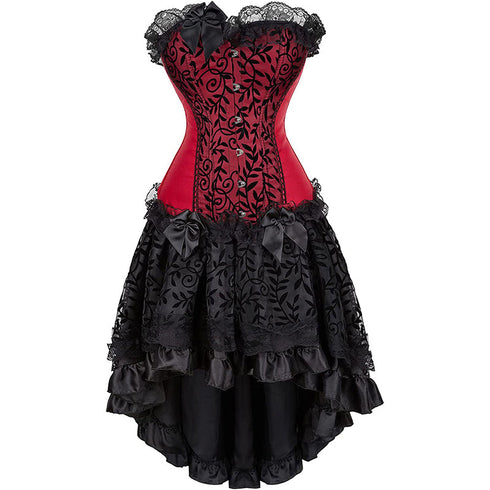 Renaissance Corsets Halloween Victorian Vampire Costumes Set