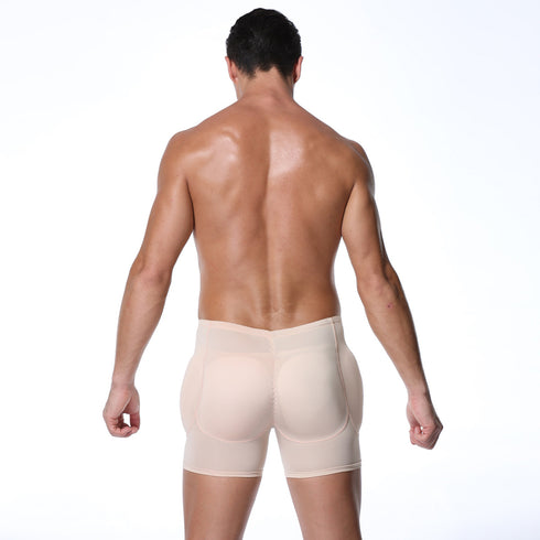 Men's Boxer Briefs Body Padded Underwear Shaper Enhance Butt Lifter Shapewear Shorts