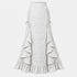 Women's Gothic Lace-Up Drawstring Tiered Ruffle Maxi Long Mermaid Pencil Skirt