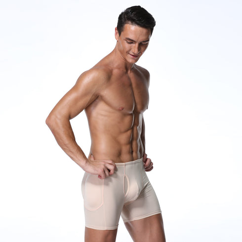 Men's Boxer Briefs Body Padded Underwear Shaper Enhance Butt Lifter Shapewear Shorts