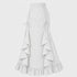 Women's Gothic Lace-Up Drawstring Tiered Ruffle Maxi Long Mermaid Pencil Skirt