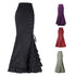 Gothic Steampunk Stitched Jacquard Long Mermaid Lace-Up Skirt