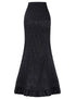 Gothic Steampunk Stitched Jacquard Long Mermaid Lace-Up Skirt