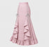 Women's Gothic Lace-Up Drawstring Tiered Ruffle Maxi Long Mermaid Pencil Skirt