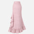 Women's Gothic Lace-Up Drawstring Tiered Ruffle Maxi Long Mermaid Pencil Skirt