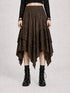 Womens Renaissance Skirt Asymmetrical Flowy Goth Skirt