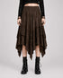 Womens Renaissance Skirt Asymmetrical Flowy Goth Skirt