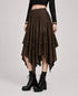Womens Renaissance Skirt Asymmetrical Flowy Goth Skirt