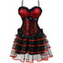 Corset Dresses Overbust Corset Skirt Set Moulin Rouge Showgirl Saloon Girl Costume Clubwear