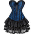 Women Corset Dress Gothic Corset Skirt Set Burlesque Dress Costume