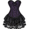 Women Corset Dress Gothic Corset Skirt Set Burlesque Dress Costume