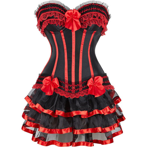 Corset Skirt Renaissance Corset Dress for Women Burlesque Corsets Costumes