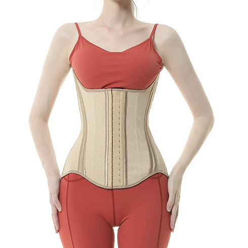 Breathable Latex Waist Trainer for Women 19 Steel Boned Underbust Body Shaper Fajas