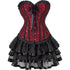 Women Corset Dress Gothic Corset Skirt Set Burlesque Dress Costume