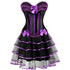 Corset Dresses Overbust Corset Skirt Set Moulin Rouge Showgirl Saloon Girl Costume Clubwear