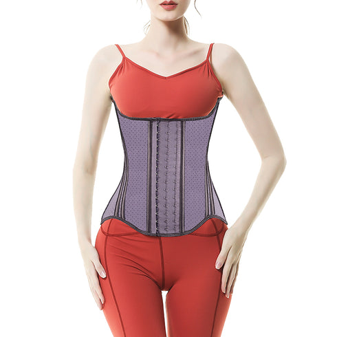 Breathable Latex Waist Trainer for Women 19 Steel Boned Underbust Body Shaper Fajas