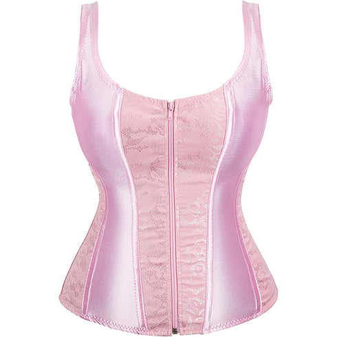 Fashion Women Waist Cincher Overbust Brocade Vest Corset