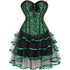 Corset Dresses Overbust Corset Skirt Set Moulin Rouge Showgirl Saloon Girl Costume Clubwear