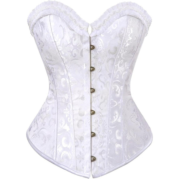 Womens Vintage Lace Boned Renaissance Corset