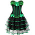 Corset Dresses Overbust Corset Skirt Set Moulin Rouge Showgirl Saloon Girl Costume Clubwear