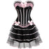Corset Dresses Overbust Corset Skirt Set Moulin Rouge Showgirl Saloon Girl Costume Clubwear