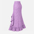 Women's Gothic Lace-Up Drawstring Tiered Ruffle Maxi Long Mermaid Pencil Skirt