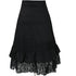 Women's Steampunk Gothic Clothing Vintage Cotton Black Lace Skirts