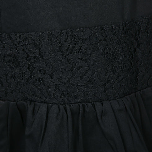 Women's Steampunk Gothic Clothing Vintage Cotton Black Lace Skirts