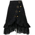 Women's Steampunk Gothic Clothing Vintage Cotton Black Lace Skirts