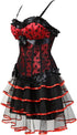 Corset Dresses Overbust Corset Skirt Set Moulin Rouge Showgirl Saloon Girl Costume Clubwear
