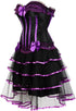 Corset Dresses Overbust Corset Skirt Set Moulin Rouge Showgirl Saloon Girl Costume Clubwear