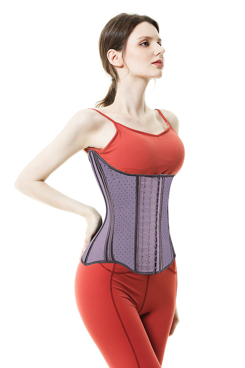 Breathable Latex Waist Trainer for Women 19 Steel Boned Underbust Body Shaper Fajas