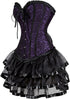 Women Corset Dress Gothic Corset Skirt Set Burlesque Dress Costume