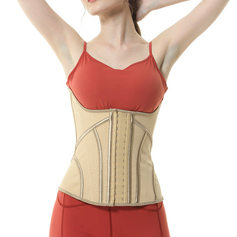 Women Breathable Latex Waist Trainer 19 Steel Boned Underbust Body Shaper Fajas