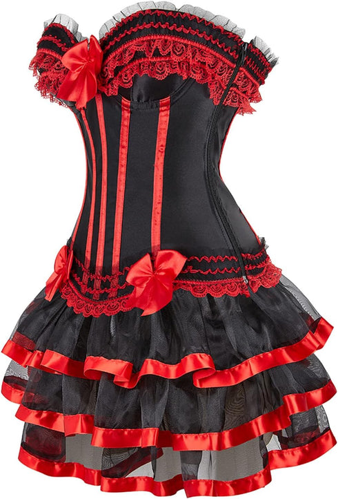Corset Skirt Renaissance Corset Dress for Women Burlesque Corsets Costumes