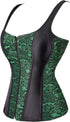 Fashion Women Waist Cincher Overbust Brocade Vest Corset