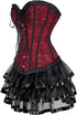 Women Corset Dress Gothic Corset Skirt Set Burlesque Dress Costume