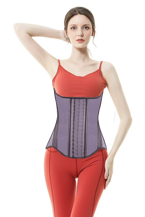 Breathable Latex Waist Trainer for Women 19 Steel Boned Underbust Body Shaper Fajas