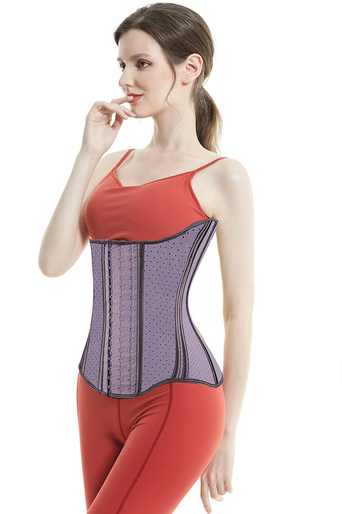 Breathable Latex Waist Trainer for Women 19 Steel Boned Underbust Body Shaper Fajas