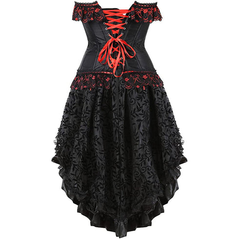Renaissance Corsets Halloween Victorian Vampire Costumes Set