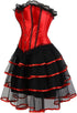 Corset Dresses Overbust Corset Skirt Set Moulin Rouge Showgirl Saloon Girl Costume Clubwear