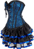 Women Corset Dress Gothic Corset Skirt Set Burlesque Dress Costume