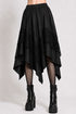 Womens Renaissance Skirt Asymmetrical Flowy Goth Skirt