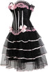 Corset Dresses Overbust Corset Skirt Set Moulin Rouge Showgirl Saloon Girl Costume Clubwear