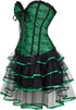 Corset Dresses Overbust Corset Skirt Set Moulin Rouge Showgirl Saloon Girl Costume Clubwear