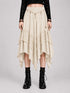 Womens Renaissance Skirt Asymmetrical Flowy Goth Skirt