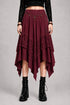 Womens Renaissance Skirt Asymmetrical Flowy Goth Skirt