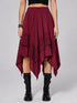 Womens Renaissance Skirt Asymmetrical Flowy Goth Skirt