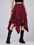 Womens Renaissance Skirt Asymmetrical Flowy Goth Skirt